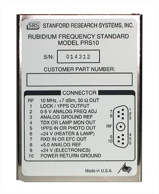 PRS10 Rubidium Frequency Standard - Click Image to Close